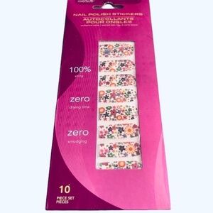 Donna Michelle Salon Basics Nail Polish Stickers Nail Art Decal Ditsy Floral NWT